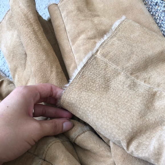 {St. John’s Bay} leather fur collar coat - Picture 12 of 12